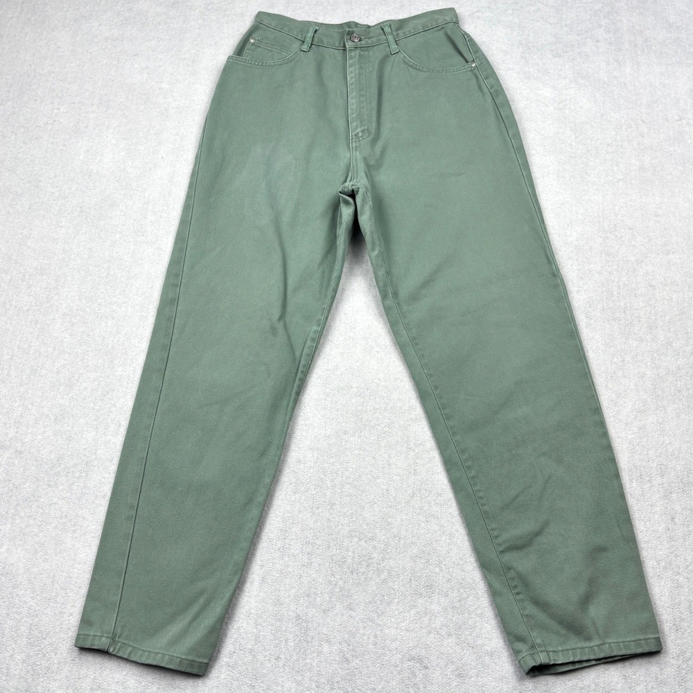 Vintage Gitano Jeans Tag 12 Fit 28x29 Sage Green High Rise Mom Denim Tapered 90s